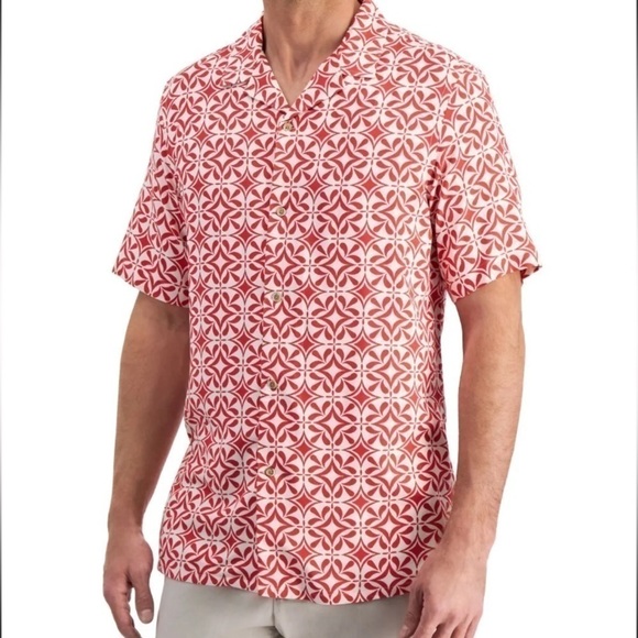 Club Room XXL Tiles Print Button Down - Picture 1 of 5